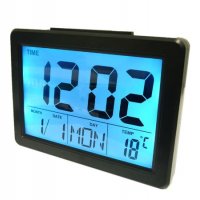3619 Настолен часовник с термометър + календар и гласов контрол , снимка 2 - Други стоки за дома - 23496776