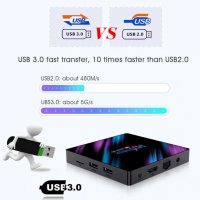 Android 9 HDR10 4GB RAM 32GB ROM 3Dx4K UltraHD 2хWiFi BT4.0 64Bit H96 MAX RK3318 TV Box 5хMali450MP3, снимка 6 - Плейъри, домашно кино, прожектори - 25545151