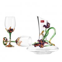 Луксозен сервиз за вино с декантер, снимка 4 - Подаръци за сватба - 25725360