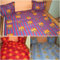 Спален комплект на Ман.Ю,Реал М или Барселона - за приста или спалня, снимка 1 - Спално бельо - 20110785