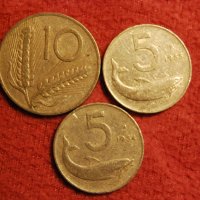 Лот Италия 5 центими 1954.1955.10 центими , снимка 1 - Нумизматика и бонистика - 19923301