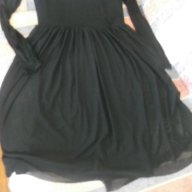 Нова черна дамска рокля Vila с тюл, М, от 40 евро, снимка 3 - Рокли - 14618488