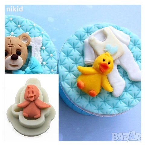 пингвин пиле силиконов молд форма декорация торта фондан украса шоколад гипс, снимка 1