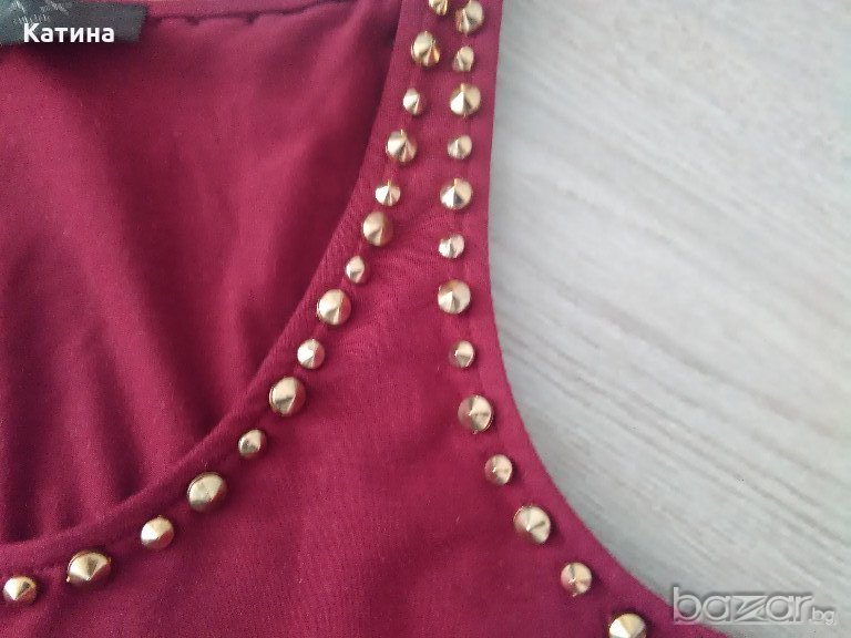 AX асиметрична туника/рокля в бордо, снимка 1