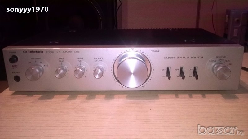 поръчан-teleton a-380s hi-fi amplifier-made in japan-внос швеицария, снимка 1