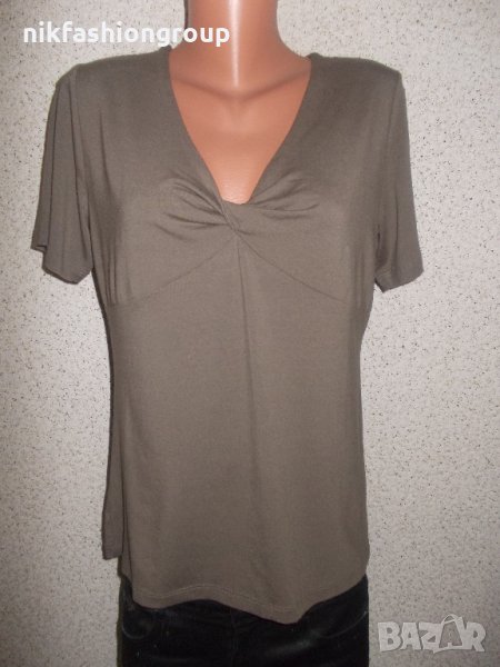 Сива блуза с интересно деколте, L размер, снимка 1