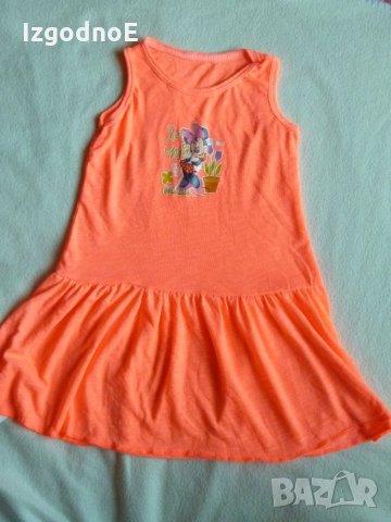Нова неонова рокля с Мини Маус, снимка 2 - Детски рокли и поли - 25460725