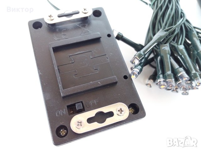 Комплект от 50 диодни многоцветни/ едноцветни лампички и соларно зарядно, снимка 4 - Градински мебели, декорация  - 23547959