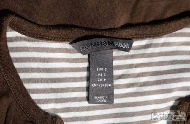 H&M дамска блуза кафява, снимка 4 - Тениски - 23437134
