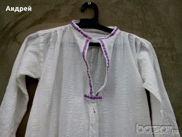 Старинна Мъжка кенарена риза за носия, снимка 5 - Антикварни и старинни предмети - 17549302