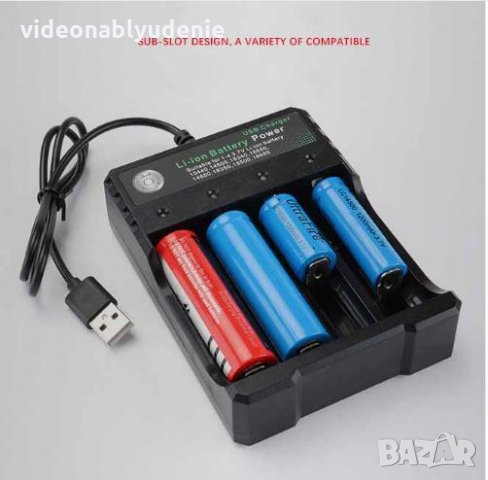 Мощно Зарядно за 10440,14500,16340,16650,14650,18350,18500,18650 Батерии с Автоматичен Стоп Контрол, снимка 6 - Батерии, зарядни - 26014888