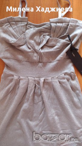 Нова сива рокля с кашмир, снимка 2 - Рокли - 17785280