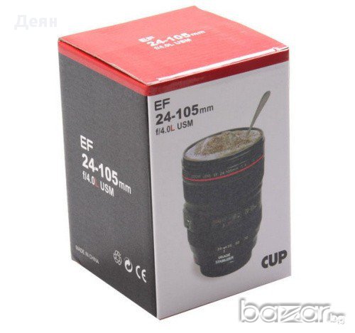 1035 Термо чаша обектив с прозрачен капак, снимка 3 - Чаши - 17463533