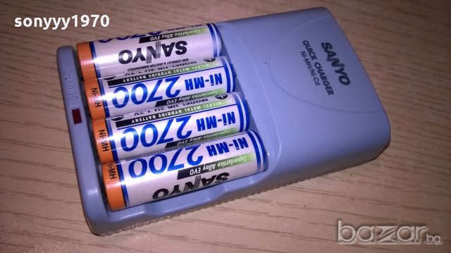 sanyo charger+battery-внос швеицария, снимка 2 - Други - 18593138