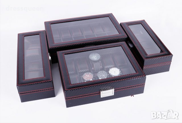 2166 Карбонова кутия за 6 броя часовници, снимка 3 - Други - 24759540