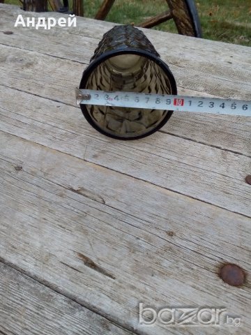 Стъклена ваза, снимка 4 - Антикварни и старинни предмети - 19727420