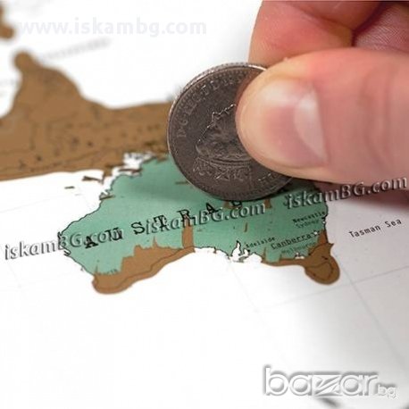 Скреч карта на света - код 1078, снимка 4 - Други - 13596212