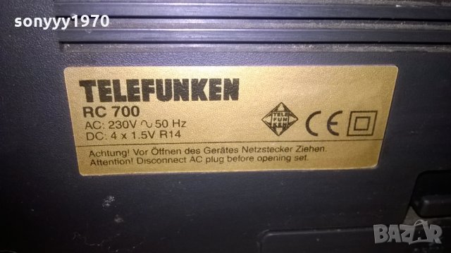 telefunken rc700-внос швеицария, снимка 7 - Радиокасетофони, транзистори - 23933498