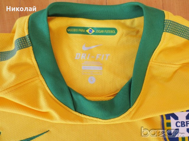 Nike Brasil CBG Official Home Mens Soccer Jersey, снимка 6 - Тениски - 13687667