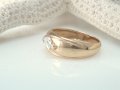 златен пръстен, тип халка, с цирконий форма маркиз 3.23 грама, размер 54, снимка 4