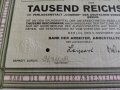 Акция | 1000 райх марки | Bank Der Arbeiter | 1926г., снимка 2