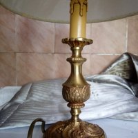 барокова нощна лампа от бронз, снимка 2 - Настолни лампи - 21643414