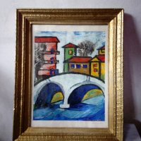 картина-стария мост от даниел динев, снимка 1 - Картини - 21821453