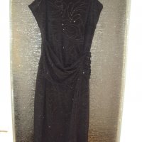 Дамска черна рокля, снимка 2 - Рокли - 19522411