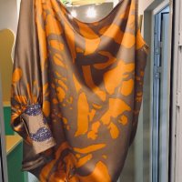 Дизайнерска  блуза  коприна, снимка 5 - Туники - 25202506