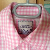Дамска карирана риза розово и бяло каре Clockhouse М, снимка 1 - Ризи - 17638001
