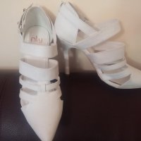 бели обувки nly 38, снимка 4 - Дамски обувки на ток - 22597200