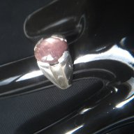 Сребърен пръстен със сапфир 9,8кт, снимка 2 - Пръстени - 17890750