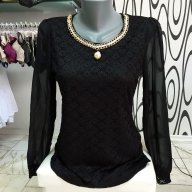 Дамска Дантелена блуза, снимка 3 - Блузи с дълъг ръкав и пуловери - 12875035