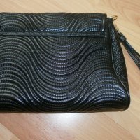 ПРОМО 🍊 VERSACE 🍊 Дамска кожена черна вечерна чанта нова с етикети, снимка 12 - Чанти - 19508749