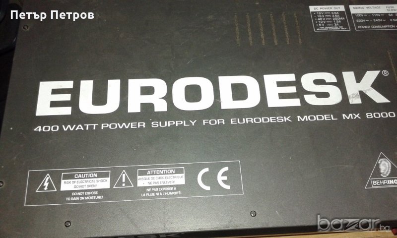 Eurodesk 400 Watt Power Supply/Behringer, снимка 1