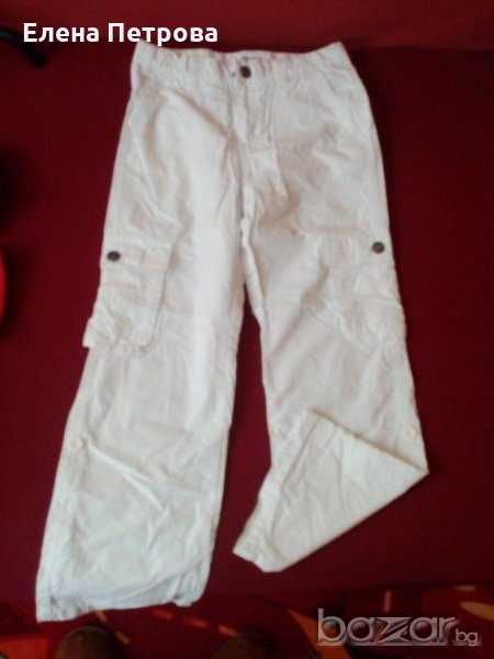 Нов бял панталон размер 132, снимка 1