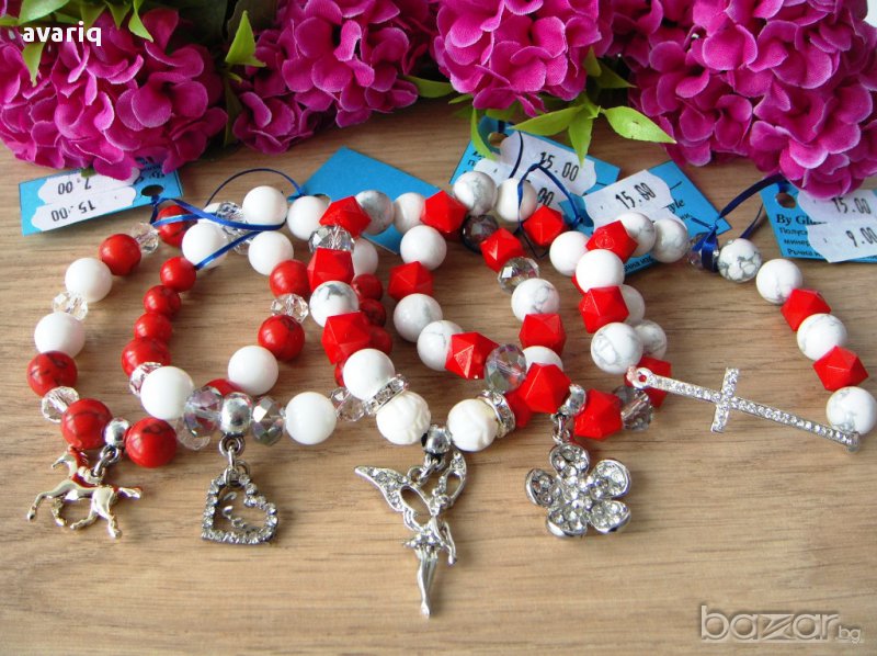 Мартеница. Уникални мартеници от полускъпоценни камъни с висулки. , снимка 1