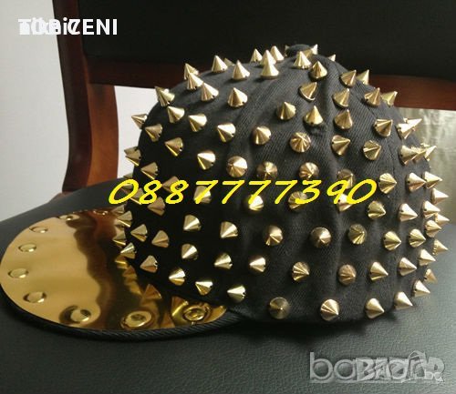 -40%Рапърска УНИСЕКС шапка с ОРИГИНАЛНИ значки/шипове и капси бъди ХИП ХОП!!!19,88лв , снимка 11 - Шапки - 25133723