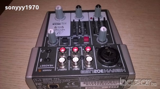 behringer-xenyx 302 usb-внос швеицария, снимка 10 - Ресийвъри, усилватели, смесителни пултове - 19573939
