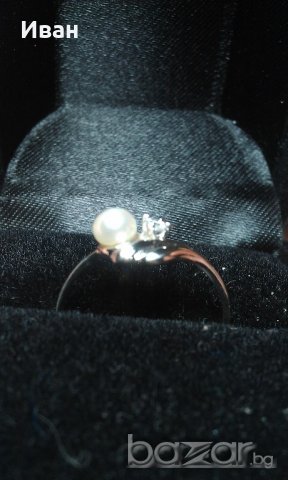 Пръстен бяло злато 14кт, снимка 3 - Пръстени - 19489313