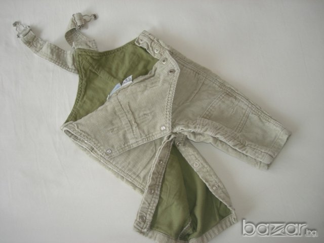 Milou ,подплатен джинсов гащеризон, 074 см. , снимка 4 - Бебешки гащеризони - 14249269