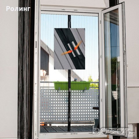 Мрежа против насекоми с магнити черна и бяла, снимка 5 - Пердета и завеси - 18479200