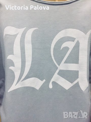 Красива блуза,сиво-синя, снимка 3 - Блузи с дълъг ръкав и пуловери - 24192698