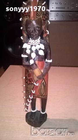 Африканска фигура от дърво-31х7см-внос швеицария, снимка 9 - Антикварни и старинни предмети - 17317721