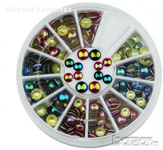Декорация за маникюр - цветни перли, снимка 1 - Продукти за маникюр - 11051251