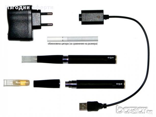 Луксозна електронна цигара eGo с LCD дисплей - 1100mAh (2 бр в комплект), снимка 4 - Електронни цигари - 8906430