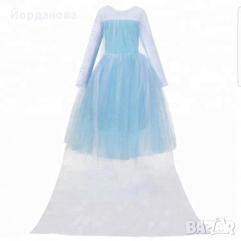 НОВО!Разкошна-лукс рокля на Елза с дълъг шлейф, снимка 3 - Детски рокли и поли - 24400782