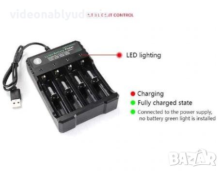 Мощно Зарядно за 10440,14500,16340,16650,14650,18350,18500,18650 Батерии с Автоматичен Стоп Контрол, снимка 5 - Батерии, зарядни - 26014888
