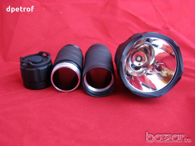 Мощен 2000lm фенер/U4-W2-S5 емитер, далекобоен(>1000м), с опция флууд , снимка 7 - Екипировка - 14946453