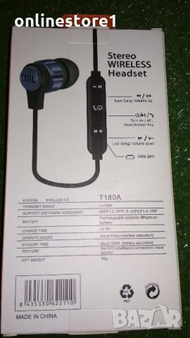 JBL безжични слушалки T180A Bluetooth тип тапи, снимка 5 - Слушалки и портативни колонки - 25692518